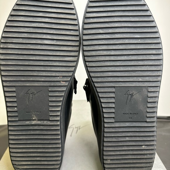 Men’s Giuseppe Zanotti Black Leather Sneakers Size 44 With Box. - Picture 5 of 13